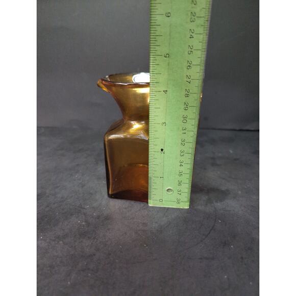 Pilgrim Handblown Glass Pitcher Amber, Vintage Amber‎ Glassware, Table Decor - Picture 8 of 9